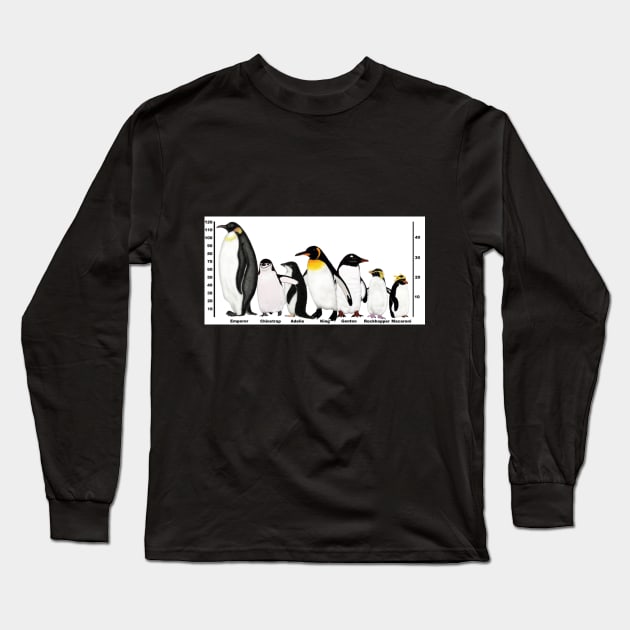 Antarctic Penguins Height Long Sleeve T-Shirt by ArtAndBliss